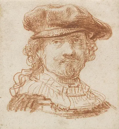 Self Portrait Drawing Rembrandt
